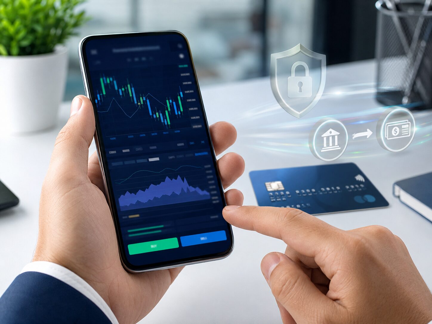 Mobile forex trading and secure payments
